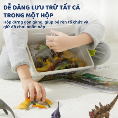 Mô hình khủng long mini cao su mềm 24 con Mideer Dinosaur Toys Set, jurassic world T-rex spinosaurus