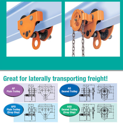 Rùa Kéo Tay, Cụm Móc Treo Palang Có Xích Dài 5m Dùng Để Treo Các Loại Tời Điện, Tời PA, Palang Xích (Loại 5 tấn) - Hàng Chính Hãng