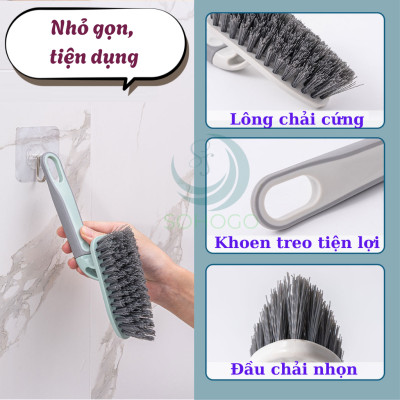 Bàn chải đa năng tay cầm tiện lợi  -Bàn chải chà sàn – chà tường – vệ sinh giày dép đa năng - Bàn chải cọ góc – làm sạch mạnh mẽ mọi bề mặt