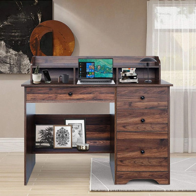 Bàn làm việc kèm tủ thiết kế đẹp SMLIFE Dagger