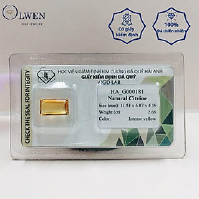 Viên đá thạch anh vàng ( citrine ) thiên nhiên  HA_G000181