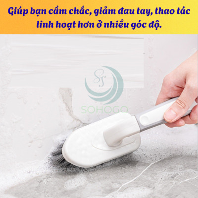 Bàn chải đa năng tay cầm tiện lợi  -Bàn chải chà sàn – chà tường – vệ sinh giày dép đa năng - Bàn chải cọ góc – làm sạch mạnh mẽ mọi bề mặt