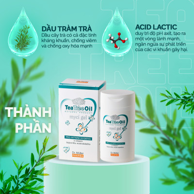 Dung dịch vệ sinh Teatree Oil Gel Dr.Muller Pharma 200ml- Dịu Nhẹ, Kháng khuẩn [ Nhập khẩu chính hãng CH Séc]