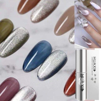 Sơn Gel Mắt Mèo Kim Cương Huaxi 9D Cao Cấp Lấp Lánh, Sơn Nhũ Vàng Bạc Cầu Vồng Làm Nail Gel Mắt Mèo Nail Phương Miu Nữ