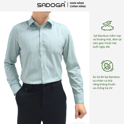 Áo Sơ Mi Nam Dài Tay Dáng Regular Fit, Chất Liệu Bamboo Cao Cấp C2241