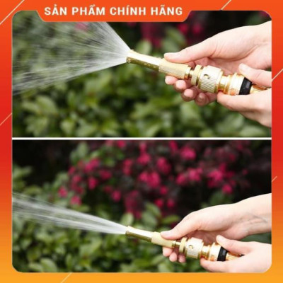 ️ Bộ dây vòi xịt nước rửa xe, tưới cây , tăng áp 3 lần, loại 7m, 10m 206587 cút sập+ khăn phượt