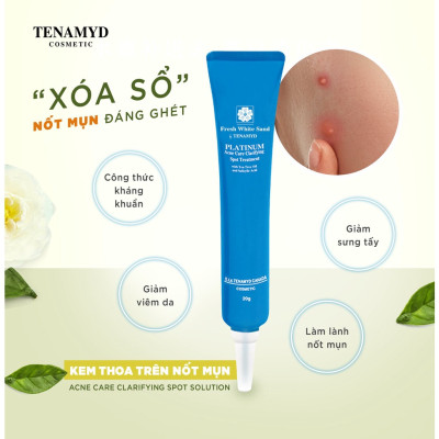 Kem thoa nốt mụn Tenamyd Acne Care Clarifying Spot Solution 20g giảm viêm, sưng - Hàng chính hãng - Lady & Men Viet Nam