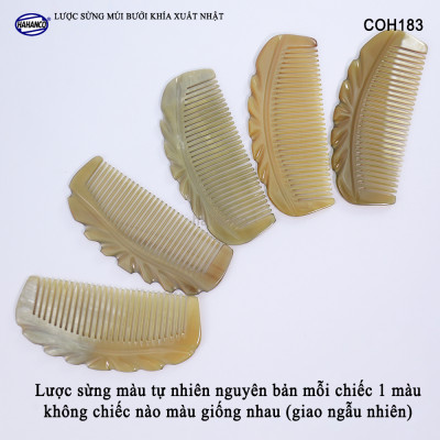 Lược sừng xuất Nhật (Size: S - 13cm) COH183 - Lược múi bưởi khía đẹp nhỏ gọn - Chăm sóc tóc
