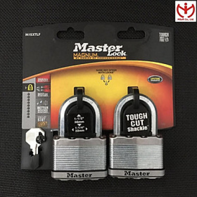 Bộ 2 ổ khóa Master Lock M15 XTLF thân thép lá rộng 64mm dùng chung 2 chìa - MSOFT