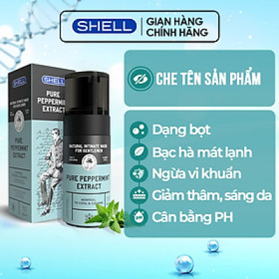 [Chai 100ml] Dung dịch vệ sinh nam hương bạc hà tươi mát - Shell Pure Peppermint Extract
