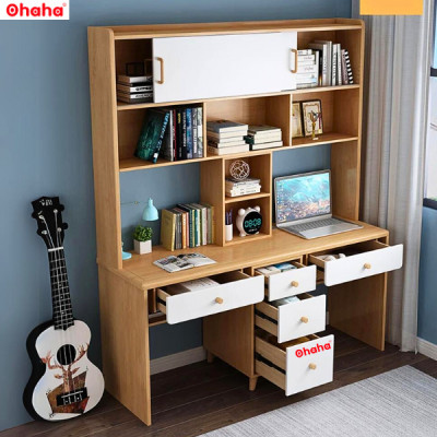 [Miễn phí vận chuyển & lắp đặt tại TP.HCM] [CÓ VIDEO THỰC TẾ] Bàn học sinh thông minh cho bé đa năng có kệ sách Ohaha - BH010