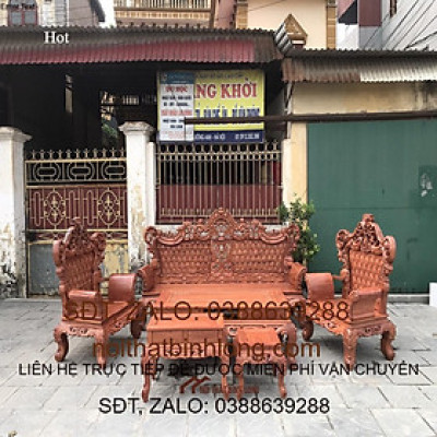 Bàn Ghế Hoàng Gia Gỗ Hương Đá
