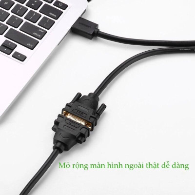 Ugreen UG50349HD133TK 3M màu Đen Cáp chuyển đổi HDMI sang DVI 24 + 1 thuần đồng - HÀNG CHÍNH HÃNG