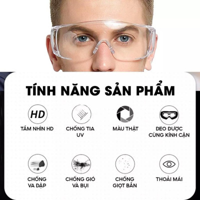 Kính bảo hộ 3M Tour-Guard V – Đeo ngoài kính cận, chống bụi, tia uv, đọng sương