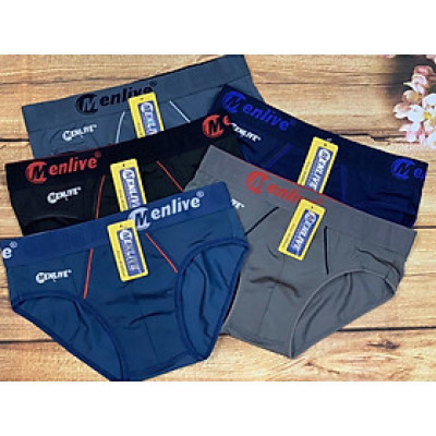 Combo 5 Quần Lót Nam Thun Lạnh Lưng To Menlive ML1 – Size M–4XL, Co Giãn 4 Chiều