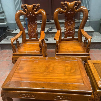 Bộ Bàn Ghế Minh Quốc Đào Gỗ Lim Xanh Nam Phi