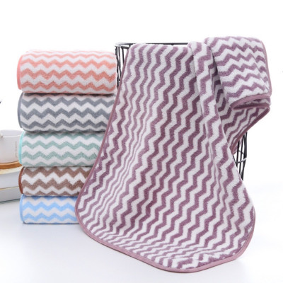 Sét 5 cái khăn lau mặt lông cừu Hàn Quốc .50 x 30cm ,kẻ sọc nhiều màu ,sợi bông mềm mại cao cấp và tiện lợi 