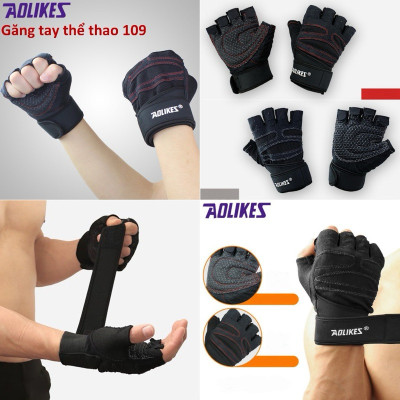 Găng tay hở ngón tập gym Nam - Nữ, hãng Aolike AL109