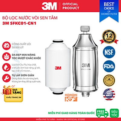 Bộ Lọc Nước Vòi Sen Tắm Nóng Lạnh 3M SFKC01-CN1 | 3M HSF-IS Tự Lắp Đặt Dễ Dàng - Hàng Chính Hãng 3M