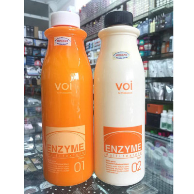 Thuốc Uốn Tóc Thảo Dược Đa Năng( Uốn Nóng & Uốn Lạnh) Enzyme Multi Texture 2x500ml Tặng móc khoá