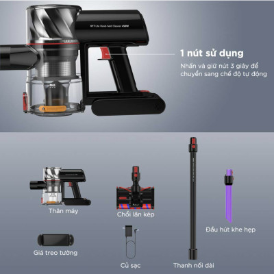 Máy Hút Bụi Không Dây Xiaomi Redroad V17 Lite Lực Hút 26.500 Pa Pin Rời - Hàng Chính Hãng