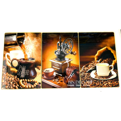  (ẢNH THẬT) Tranh treo tường cà phê 36 trang tri decor tiệm cà phê nước ép kèm đinh