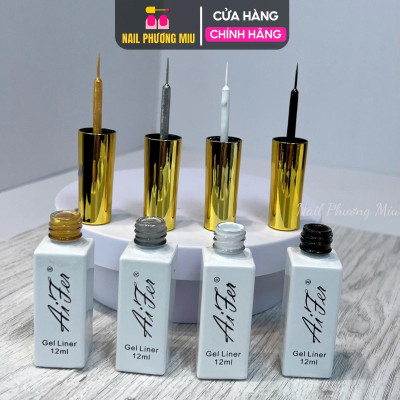 Gel Cọ Nét Aifer 15ml, Vẽ Nail Nghệ Thuật, Màu Nhũ Vàng, Bạc, Trắng, Đen, Chất Lượng Cao Làm Nail  Tạo Đường Nét Tinh Tế Sơn Gel Nữ bút vẽ metan nail