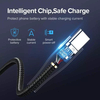 Ugreen UG60204ED022TK 0.5 Màu Xám Cáp USB-A sang Type C sạc nhanh - HÀNG CHÍNH HÃNG