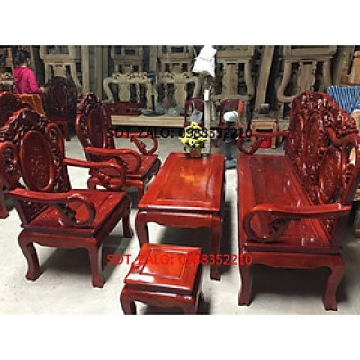 Bàn ghế guột mẫu phượng gỗ nhãn