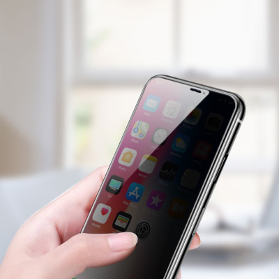 Kính cường lực dành cho iPhone Xs Max Full HD MIPOW KING BULL chống nhìn trộm - Hàng chính hãng