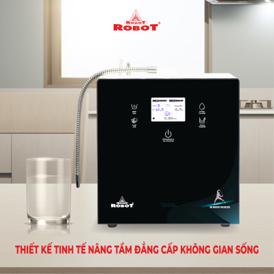 Máy Lọc Nước Điện Giải Ion Kiềm ROBOT IonPrince 910 Chức Năng Nóng Thông Minh - Tạo 10 Loại Nước Sử Dụng Tốt Cho Sức Khỏe - Hàng Chính Hãng
