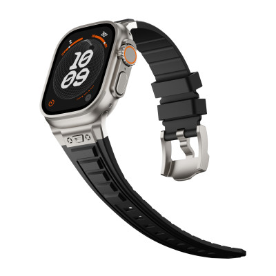 Dây Silicone Đầu Nối Kim Loại Tactical Style cho Apple Watch Ultra 1/2 & Apple Watch Series 4/5/6/7/8/9/SE/10 Size 44/45/46/49mm - Hàng Chính Hãng