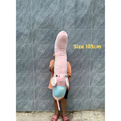 Thú nhồi bông con voi vòi to đáng yêu - Size từ 70cm đến 120cm - Quà tặng gấu bông con voi êm mịn cho bé