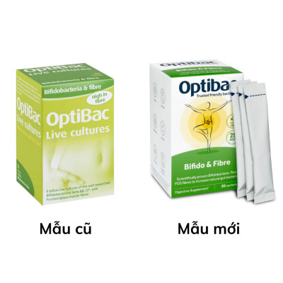 Thực phẩm Men vi sinh OptiBac Probiotics xanh Anh 30 gói hỗ trợ điều trị táo bón Dành cho Mẹ và bé