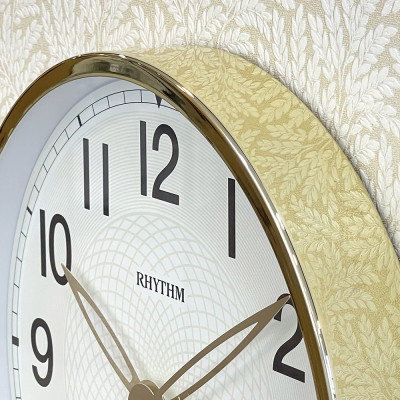 Đồng hồ treo tường Nhật Bản Rhythm CMG607NR65. Kt 30.0 x 4.7cm, 750g. vỏ kim loại. Dùng Pin