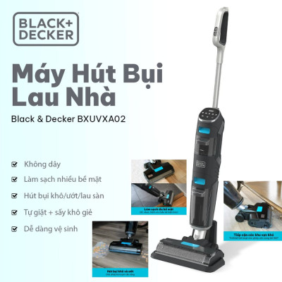 Máy hút bụi không dây lau sàn thông minh 5 chức năng Black+Decker BXUVXA02 -HÀNG CHÍNH HÃNG