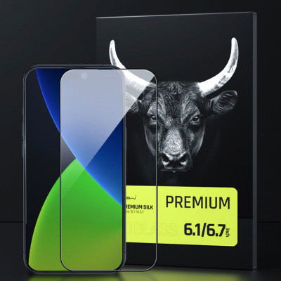 Dán cường lực dành cho iPhone 14/14 Plus/14 Pro/14 Pro Max MIPOW KINGBULL PREMIUM SILK (2.7D) BJ407 - Hàng Chính Hãng