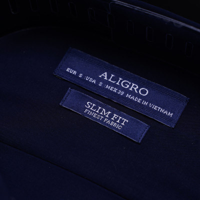 Áo sơ mi dài tay ALIGRO tím than form slimfit  ALGS173