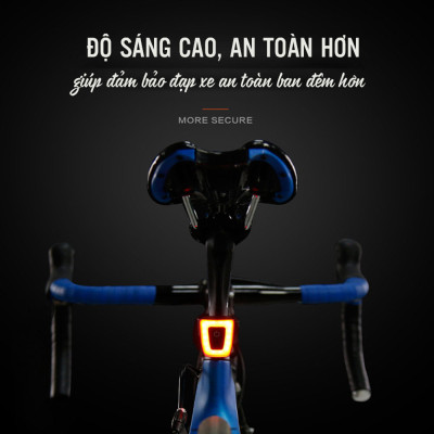 Đèn Xe Đạp Đuôi Led Nhấp Nháy Chớp Vuông Gắn Sau Xe Đạp, Gắn Mũ Bảo Hiểm MaiLee