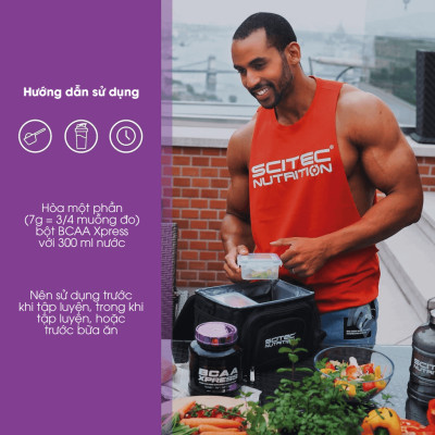 Sữa Tăng Hiệu Suất Scitec Bcaa Xpress 100 Lần Dùng