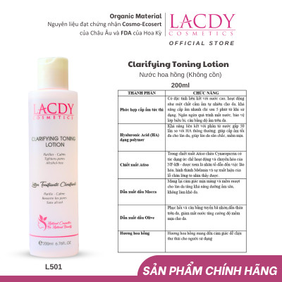 Nước hoa hồng (không cồn) - L501 CLARIFYING TONING LOTION 200ml