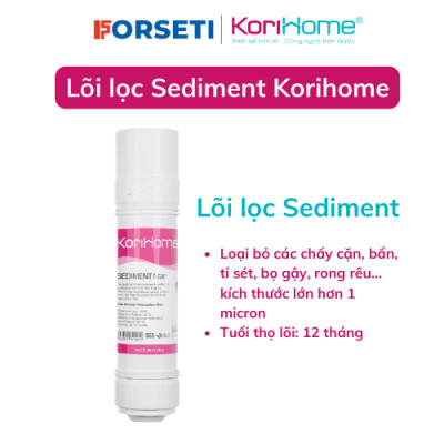 Combo 3 lõi lọc Korihome - lõi Sediment, lõi Pre-Carbon, lõi Post Carbon- hàng chính hãng