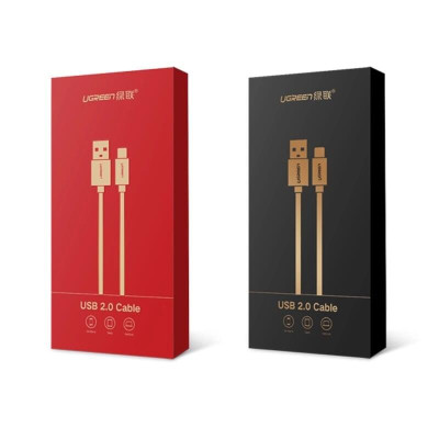 Ugreen UG40398US246TK 1.5M màu Xanh dương Cáp sạc truyền dữ liệu USB 2.0 sang MICRO USB dây bọc lưới - HÀNG CHÍNH HÃNG