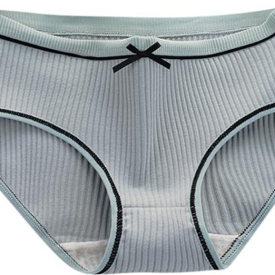 Bộ 5 Quần Lót Nữ Gân Tăm Phối Nơ QL0805 (Màu Ngẫu Nhiên) - Free size