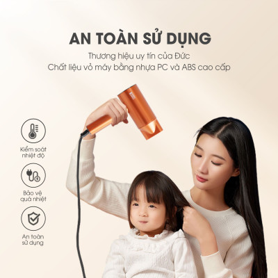 Máy sấy tóc Lebenlang LBL3088 công suất 2000W, sấy 2 chiều nóng lạnh, chống xơ rối tóc bằng công nghệ ion - hàng chính hãng