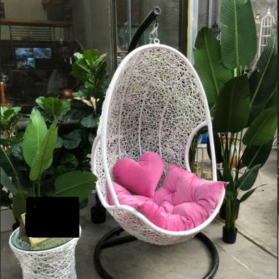 Xích đu đơn hoa mai XĐN 6 chất liệu khung sắt mây nhựa cao cấp juno sofa