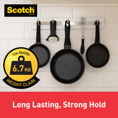 Băng keo cường lực 2 mặt màu xám khổ rộng 19mm Scotch 3M SB-BK414 - Nhiều kích thước, siêu dính, thẩm mỹ, chịu nhiệt cao