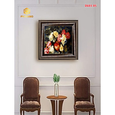 Tranh kính cường lực Tranh tĩnh vật D603 05 (được chọn mẫu)