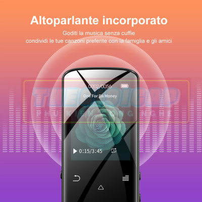 Máy Nghe Nhạc MP3 Màn Hình 1.8 inch Bluetooth RUIZU D50 Bộ Nhớ Trong 16GB - Hàng Nhập Khẩu