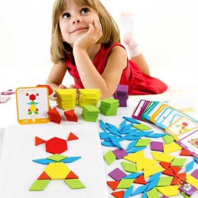 Đồ Chơi Xếp Hình Tangram Bằng Gỗ 155 Chi Tiết  Nhiều Màu Sắc Xếp Được Hàng Nghìn Hình Khác Nhau Cho Bé Tư Duy Sáng Tạo